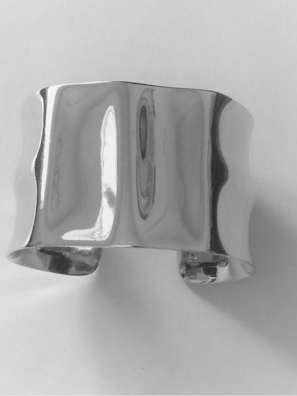 Gorgeous Silver Hammered Cuff Bracelet by Mayamar.  BNNU